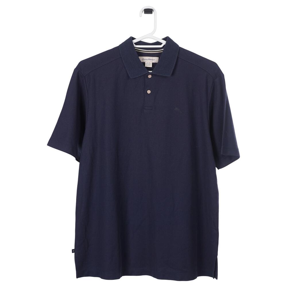 NWT Tommy Bahama Marlin & Rossi Polo Shirt XL Navy Blue Supima Cotton Pique